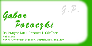 gabor potoczki business card